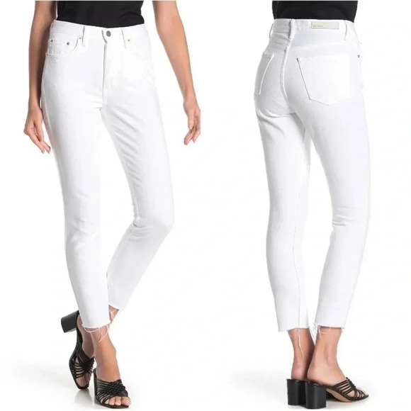 GRLFRND Karolina White Flag High Rise Rigid Denim
Skinny Ankle Jeans Size 26 - Picture 1 of 11
